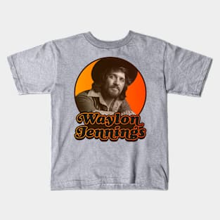 Retro Waylon Jennings Kids T-Shirt